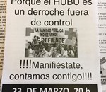 Manifestación contra los derroches del HUBU