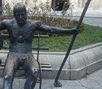 Estatua de bronce "El peregrino"