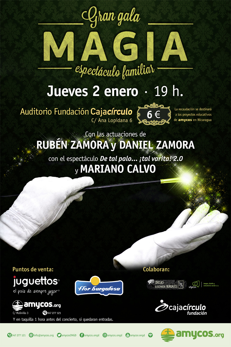Gala de magia - Amycos en Auditorio Caja Círculo Ana Lopidana, Burgos